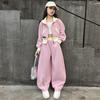 Spring Autumn Sports Girls Clothing Set Patchwork Zipper Coat+Pants 2Pcs Suit for 5-14 Years Teen Kids Leisure Outfit