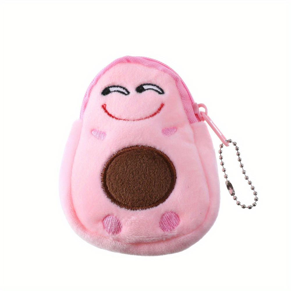 Funny Cartoon Avocado Shaped Purse, Plush Coin Purse, Portable Storage Pouch