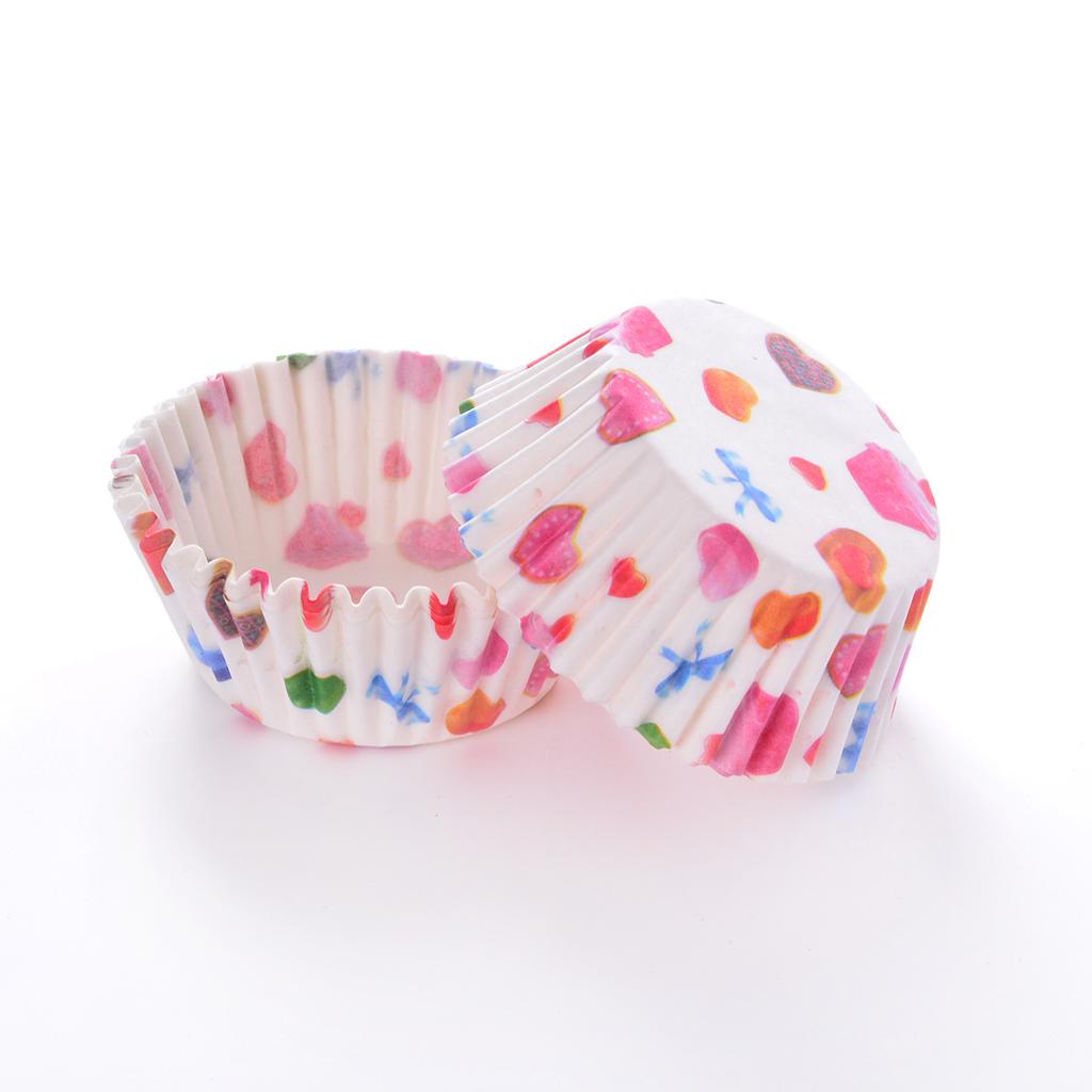 100PCS/set Shape Liner Box Cake Baking Muffin Paper Cup Party Tray Mold Decoration Rainbow Cupcakes of Any Color