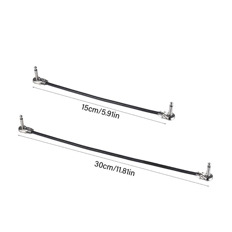 3Pcs Electric Guitar Cable Pedalboard Instrument Cable Pedal Board Patches Cable for Guitar and Other Instruments