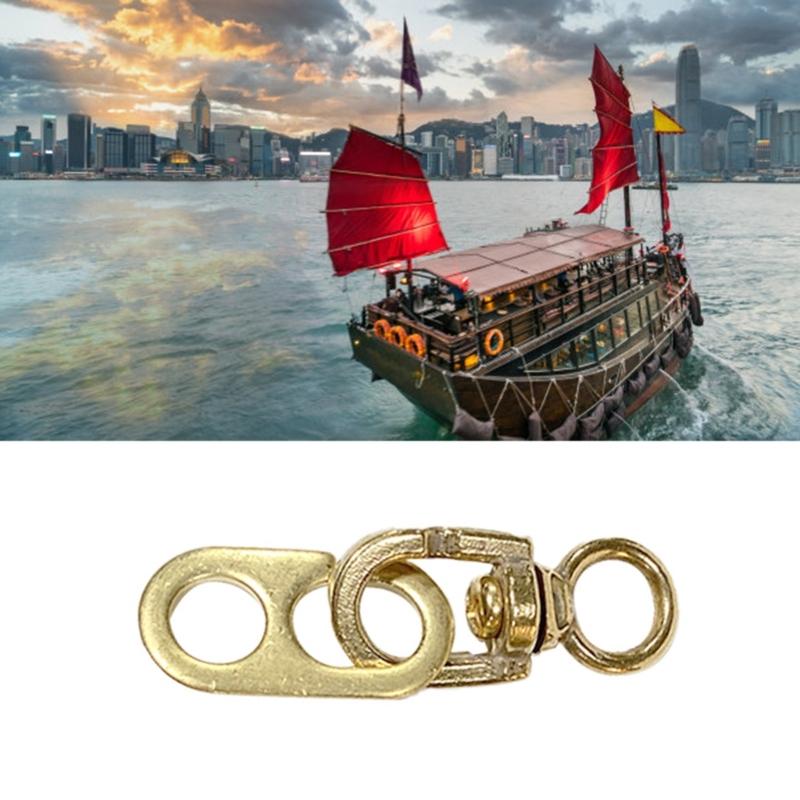 3 Pieces Brass Boat Flag Hooks Proof Marine Hardware for Harsh Environments Easy Mounting Flag Holders