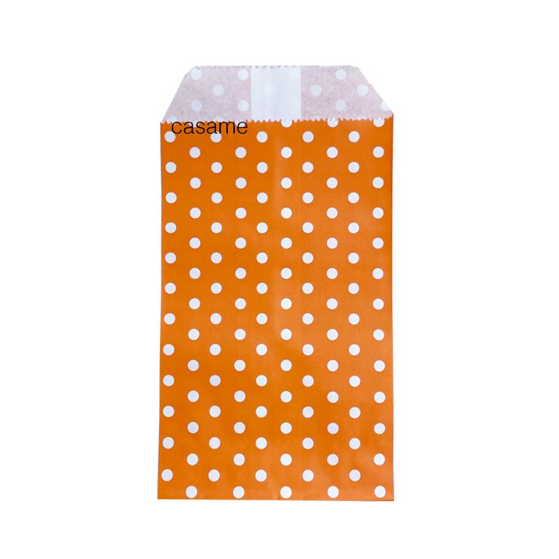 10 Pcs Small Sack Pouch Mini Dot Kraft Paper Bags Wedding Party Invitation Greeting Cards Paper Gift Bag Birthday