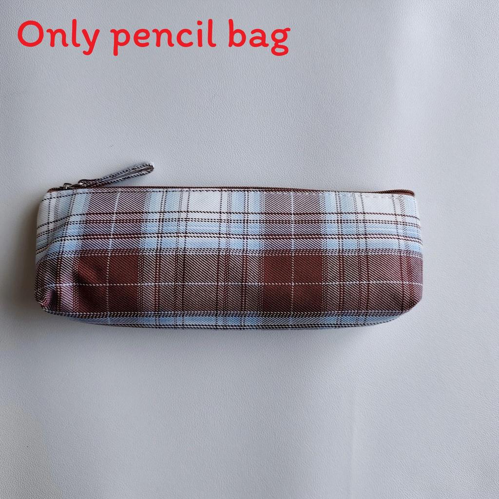 Doppellagige, auslaufsichere Federtasche im koreanischen Stil mit großem Fassungsvermögen für Schüler und Bürobedarf Brown