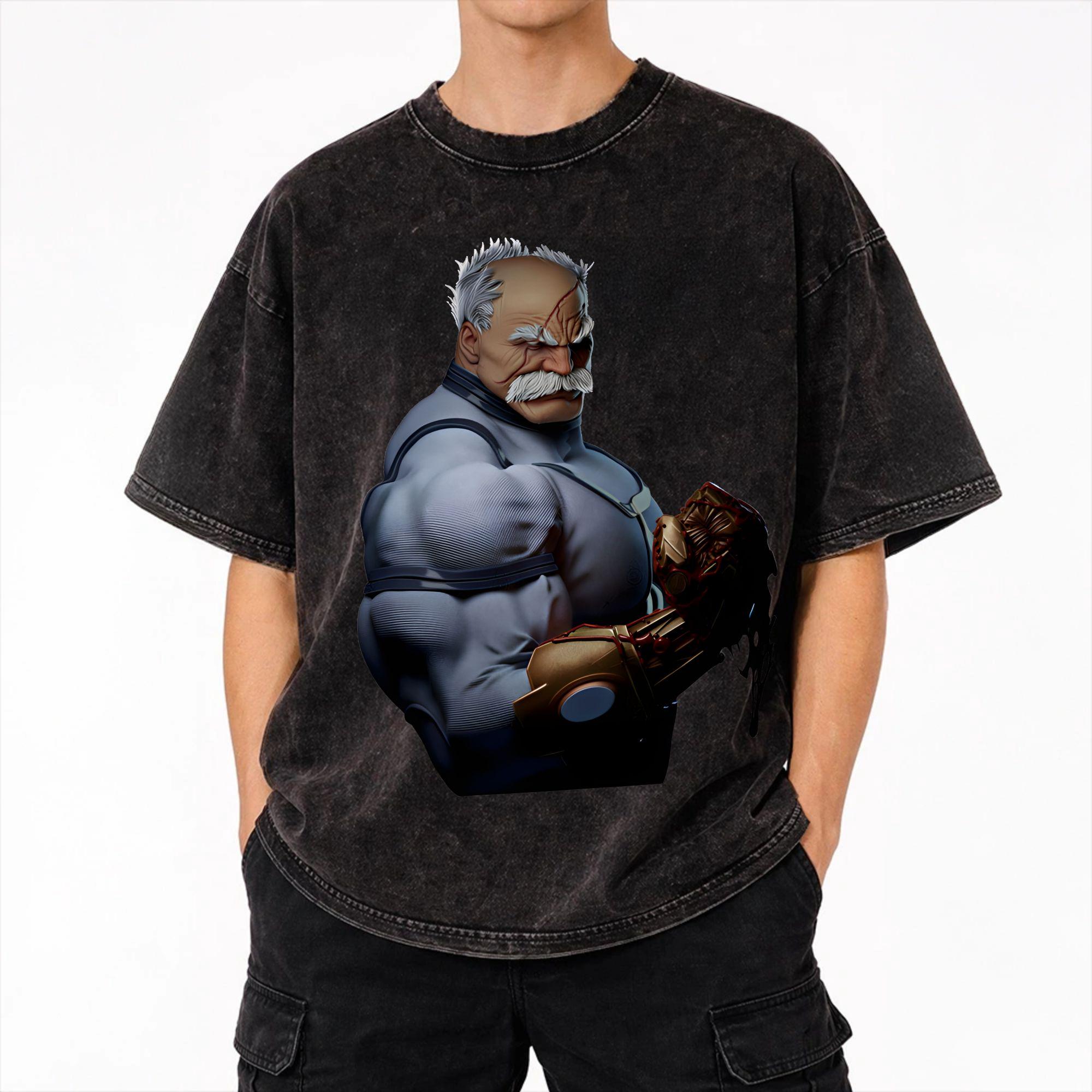 Harajuku Washed Shirt Conquest invincibles Accessories Cool T-Shirts Oversize  Streetwear Cotton Summer Tee Shirt S разноцветный
