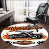 Harley Davidson Print Round Rug, Washable Floor Carpet, For Entryway Dorm Laundry Room Office Study, Home Decor Birthday Christmas Gift