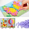 2pcs 16x21cm Colorful Pom-Pom Painting Animal Transportation DIY Art Decor Handmade Craft Painting Supplies Unique Birthday JXB