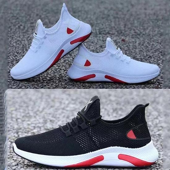 Summer Men's Shoes Breathable and Fashionable Korean Version Versatile Sports Shoes Lightweight and Odorproof Soft Soled Student Running Shoes