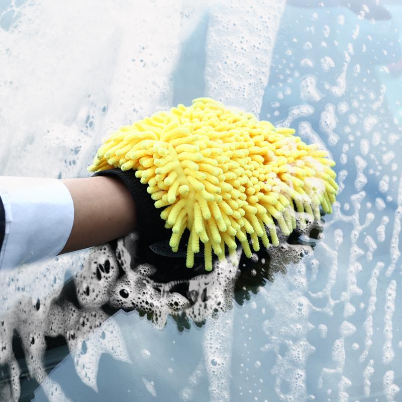 Car Wash Glove Chenille Coral Soft Microfiber Gloves Car Cleaning Towel Cloth Rags Mitt Wax Auto Detailing Brush Cleaning