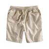Men's Summer Khaki Shorts: Korean Style, Loose Fit, Breathable Cotton Linen, Straight Leg, Casual Sport Design.