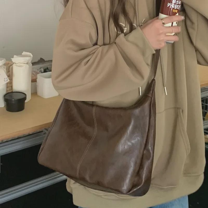 Maillard 2025 Retro Korean-Style Women’s Versatile Large-Capacity Shoulder & Messenger Tote Bag
