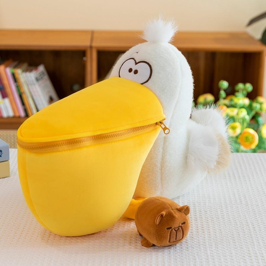 

Pelican Capibara Plush Toy Big Mouth Bird Plushie Capybara Plush Fluffty Toy Cartoon Lovely Animal Stuffed Doll Birthday Gift
