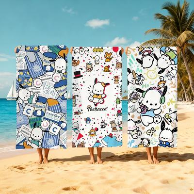 P-Pochacco-O TOALHA DE PRAIA FOFINHA Secagem Rápida Macia Toalhas de Piscina Presente para Viagem Academia Chuveiro Acampamento esportes