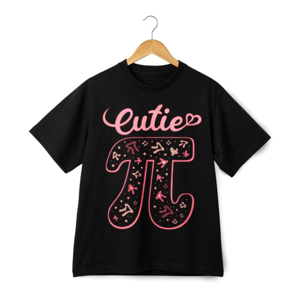 Cutie Pi Pink Symbol 314 Graphic Tee Cute Casual Cotton T-Shirt for Men Women XXXXL