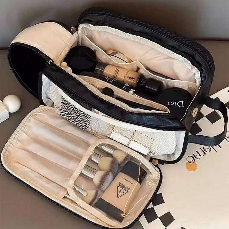Xiaohongshu Popular Large-Capacity Double-Opening Travel Makeup and Toiletry Bag