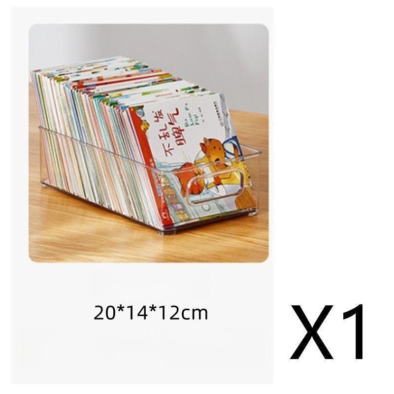 Transparent PET Storage Box, Book Storage Box, Household Drop Resistant Storage Basket, Refrigerator Storage Basket, and Debris Sorting