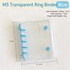 M5 Widening Double Button Transparent PVC Soft Cover Binder Cover Journal Sketchbook Accessories Diary Office Supplies