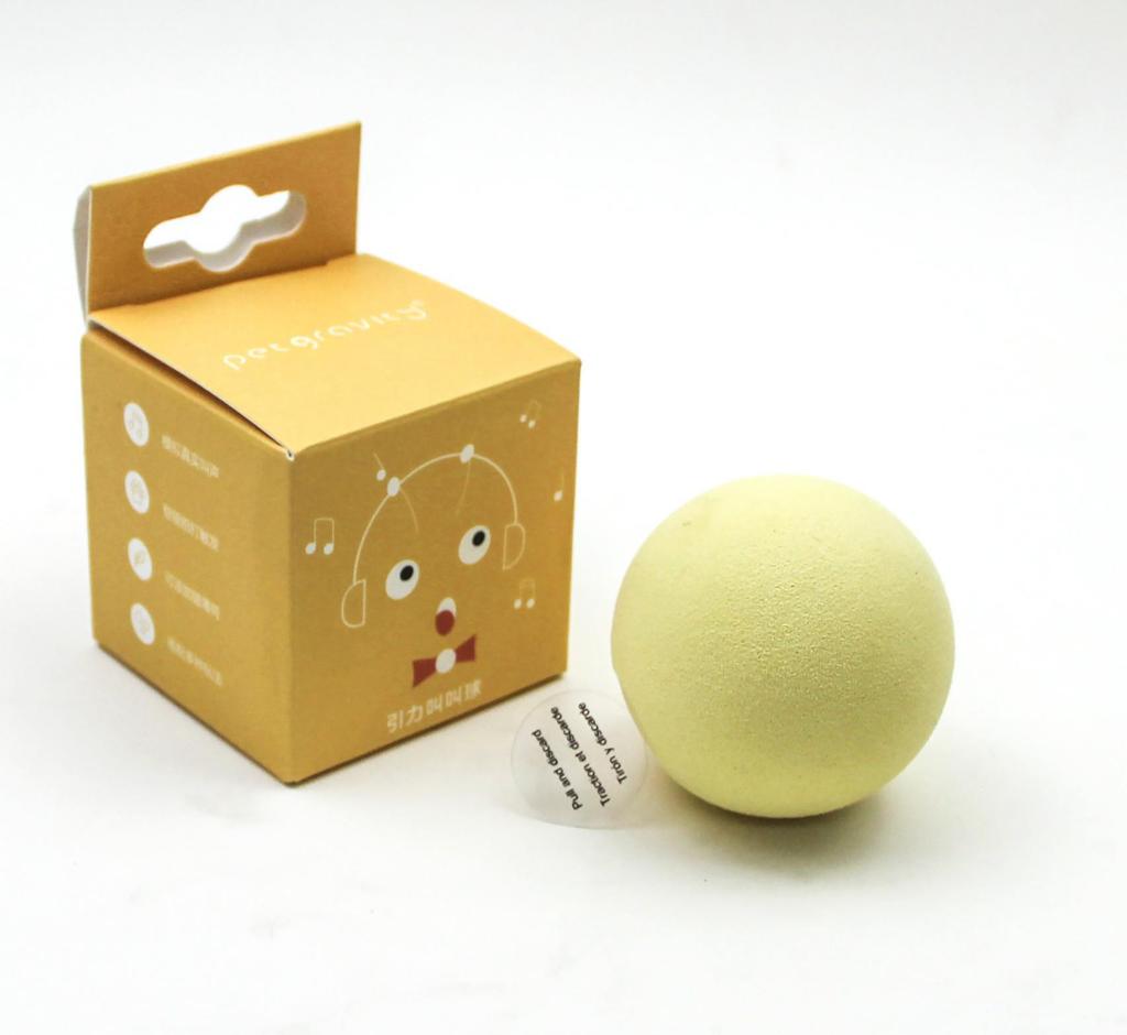 Gravity-Activated Cat Toy: Sound-Emitting Teaser Ball with Catnip for Self-Entertainment & Stress Relief, Bite-Resistant and Teeth-Grinding.