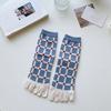 Breathable Five Finger Tube Socks Flower Toe Separator Socks Soft Toe Mid-calf Socks  Slippers
