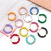 Stainless Steel Enamel Drip Earrings: U-Shaped Geometric C-Studs, Titanium Steel DIY Accessories
