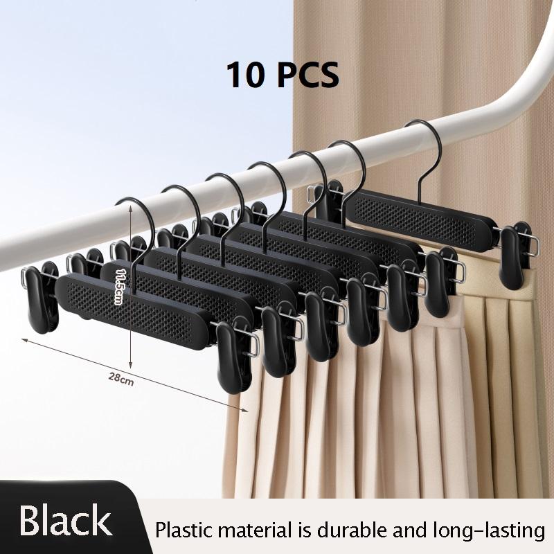 10PCS Plastic Strong Non-slip Pants Hanger Multi-functional Clothing Store Trousers Hanger New Design New Material Pants Rack