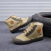 High-top waterproof liberation shoes, non-slip and wear-resistant work yellow rubber shoes, outdoor mountaineering three-proof camouflage shoes