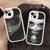 Dark Cute Girl Doll Leather Phone Case For IPhone 16 16e 15 14 13 12 11 Pro Max Plus Mini Cover