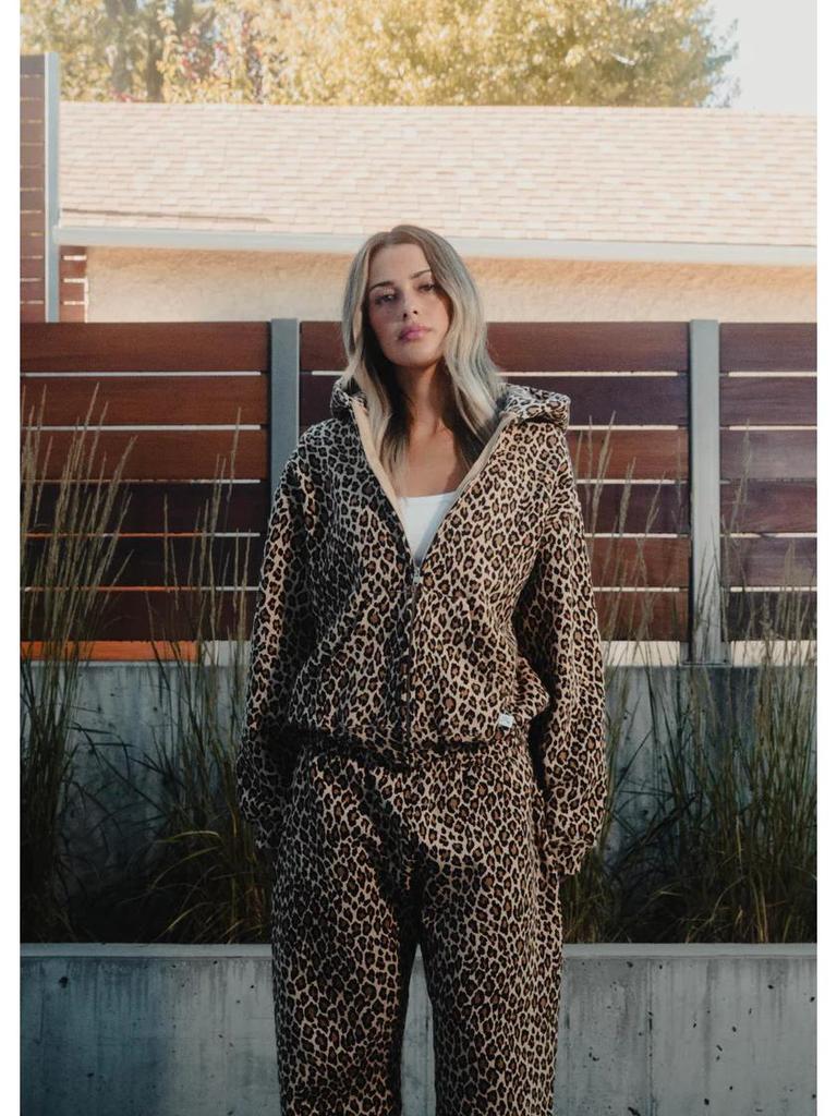 Y2K Retro Leopard Print Hooded Sweatshirt - Unisex Harajuku Hip-Hop Style Pullover