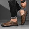 Handmade Genuine Leather Men's Casual Shoes Comfortable Moccasins Men Business Flats Shoes Driving Shoes