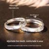 Anéis de Promessa em Prata de Lei 999 para Casais: Design Único Presente Comemorativo para Homens e Mulheres