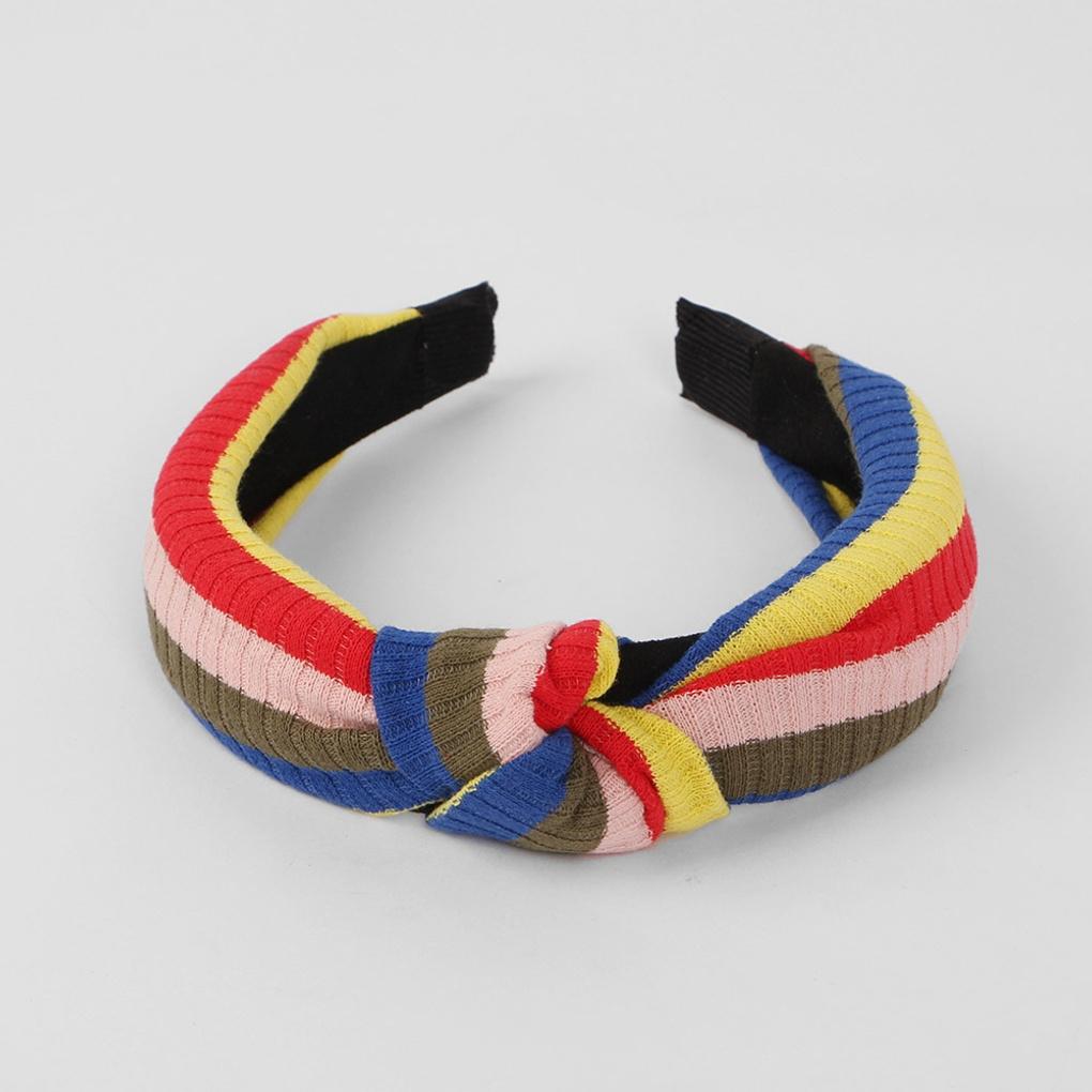 Women's Simple Color Mix Turban Headband (Barbie) Twisted Hairband