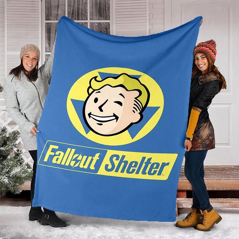 1pc NUKA-BOMBS Fallout1 Theme Blanket - Digital Print, Polyester, Cozy for All Seasons, Perfect for Outdoor, Camping, and Travel
