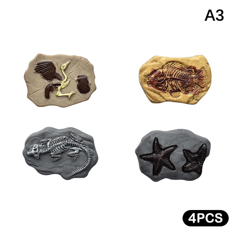 Mini Dinosaur Fossil Model Set Vintage Resin Statues With Fish Bird Designs Micro Landscape Dolls House Ornament Toy Diy Crafts