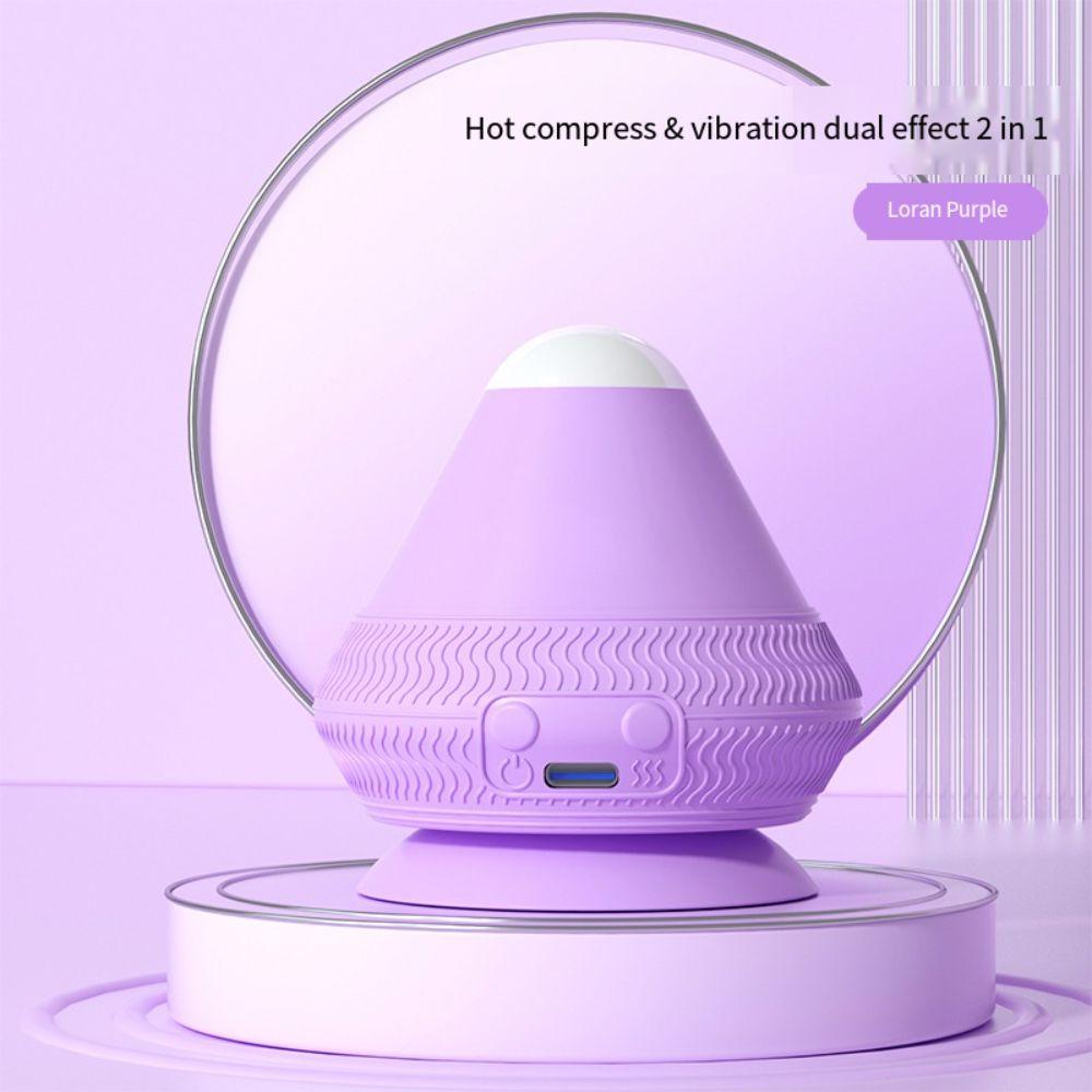Electric Adsorption Type Massager Ball Vibrate 2 Adjustable Temperature Silicone Massage Cone Relaxation Trigger Point