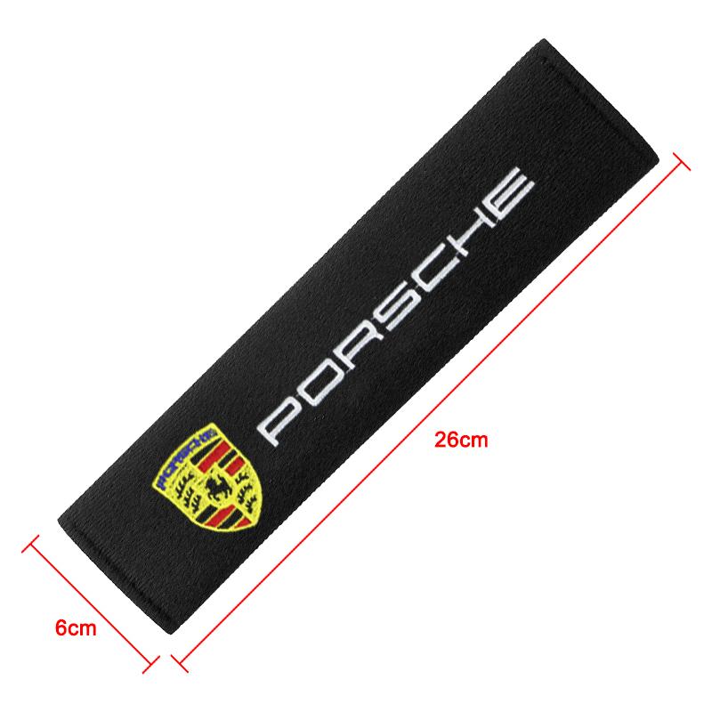 2Pcs Seat Belt Cover Car Cotton Safety Shoulder Protector For Porsche 911 928 944 968 Boxster Cayenne Macan Panamera