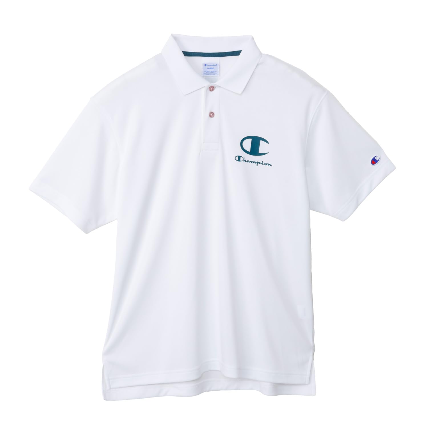 

Champion Golf Рубашка-поло с коротким рукавом с логотипом UV, мужская, белая, C3-BG321, быстросохнущая, защита, однотонная белый