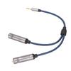 3.5mm to 2 X 6.35mm Cable Male Stereo TRS to TS Female Y Splitter Cable for PC 0.3m 1ft