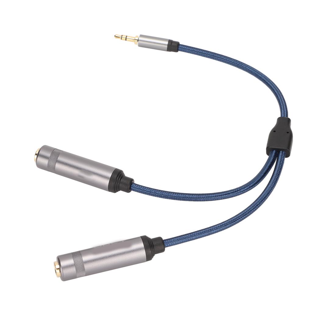 3.5mm To 2 X 6.35mm Cable Male Stereo TRS To TS Female Y Splitter Cable for PC 0.3m 1ft