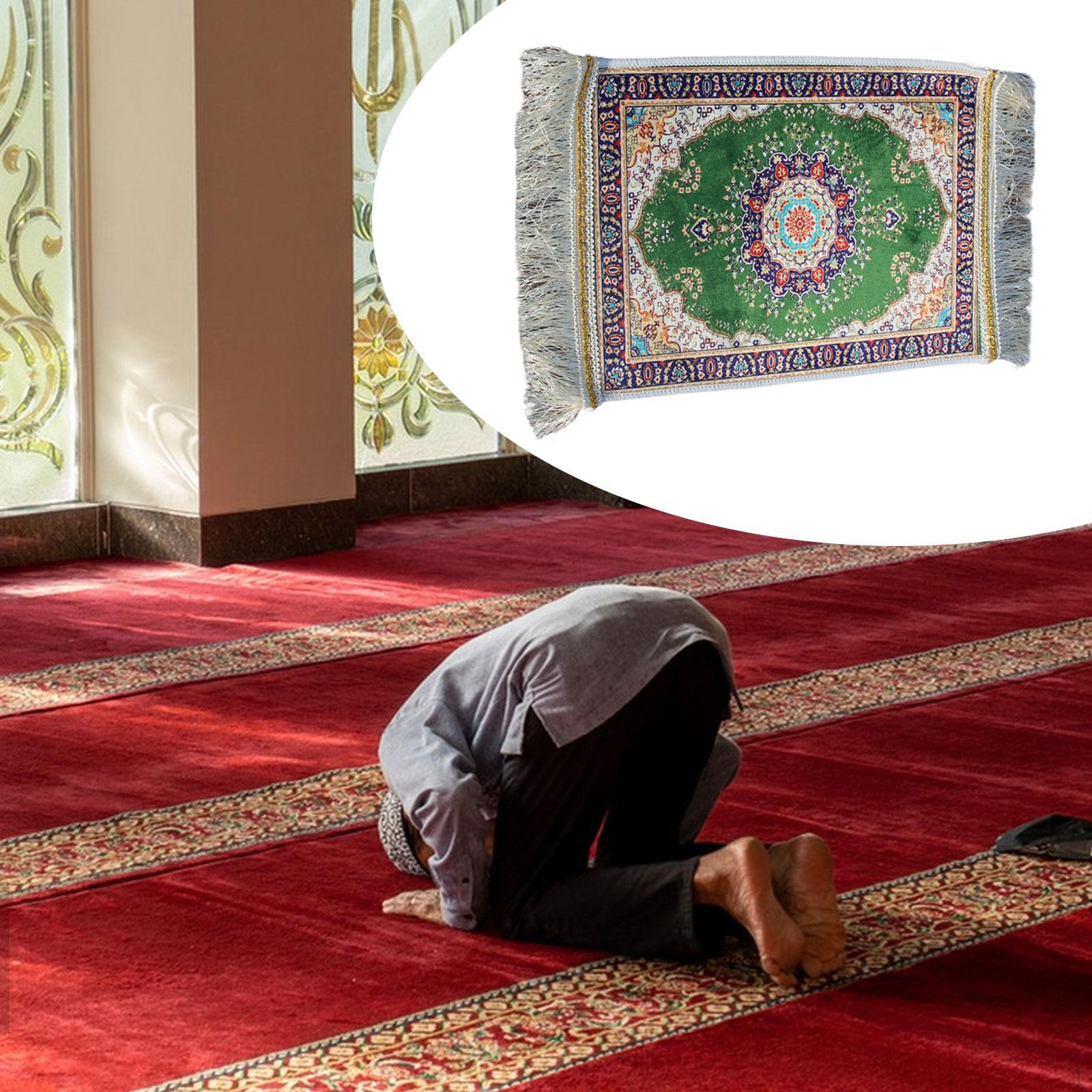 

Мусульманский молитвенный коврик, коврик для поклонения, подарок для исламской храмовой комнаты зелёный