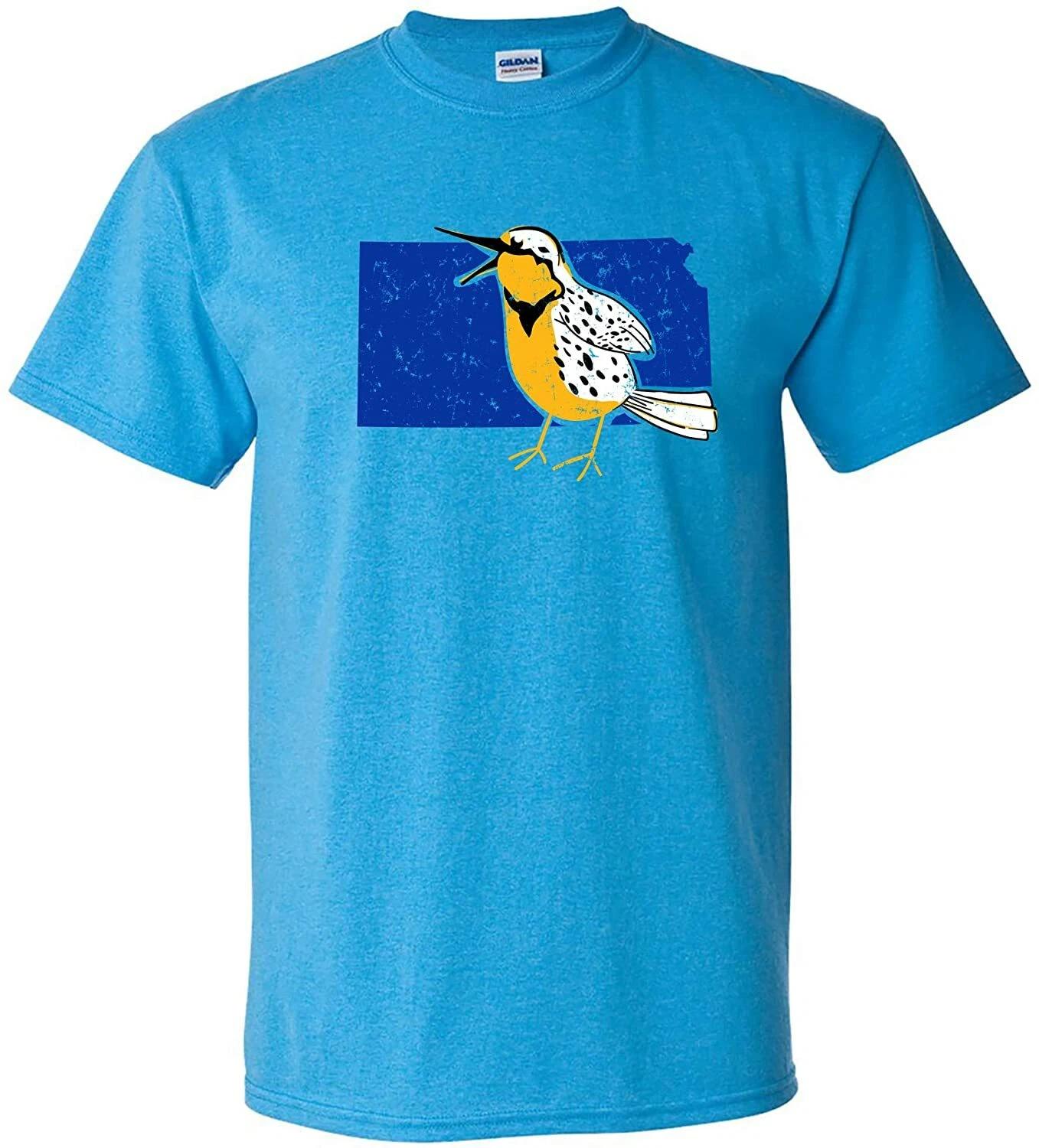 Kansas State Bird - State Pride T Shirt - Heather Sapphire 3XL