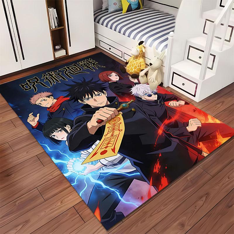 Anime Characters Battle Scene suitable as a non-slip mat for the living room or bedroom sofa