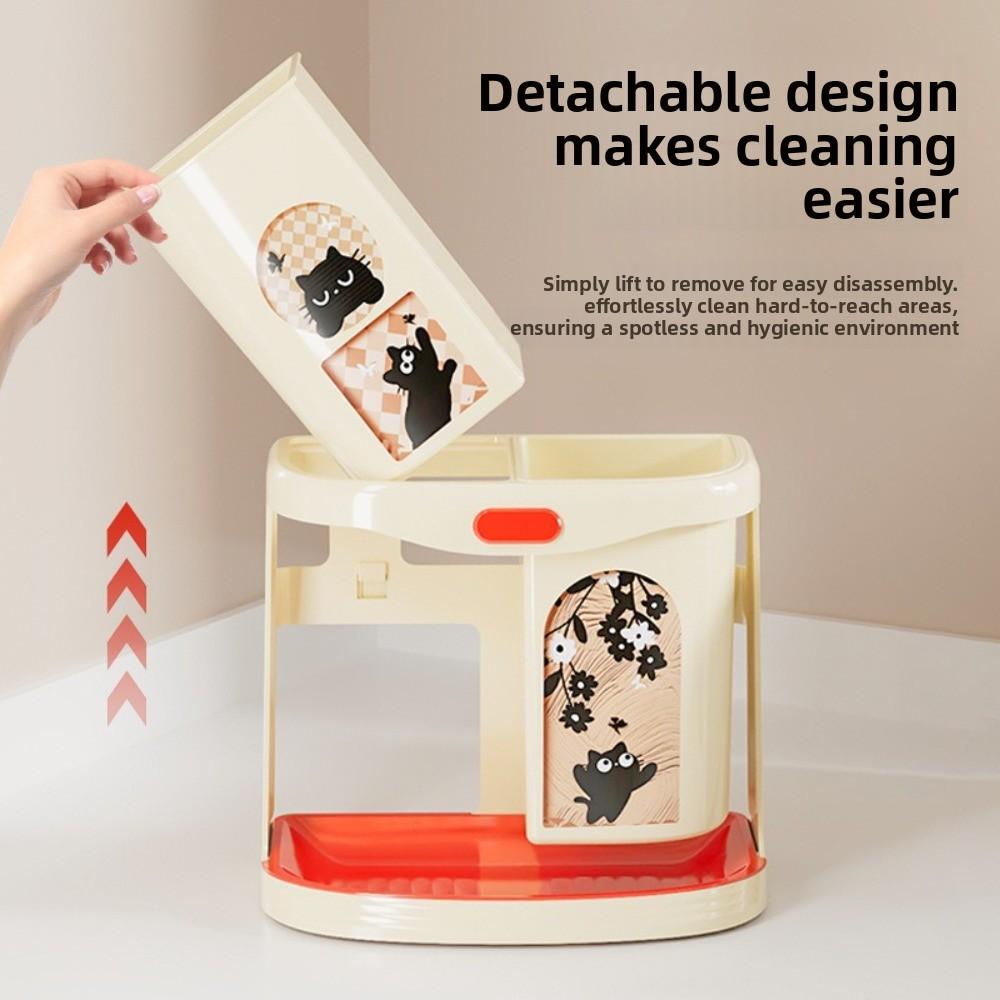 Large Capacity Kitchen Storage Tube Divided Compartments No Drilling Holder  Wall Mounted Storage