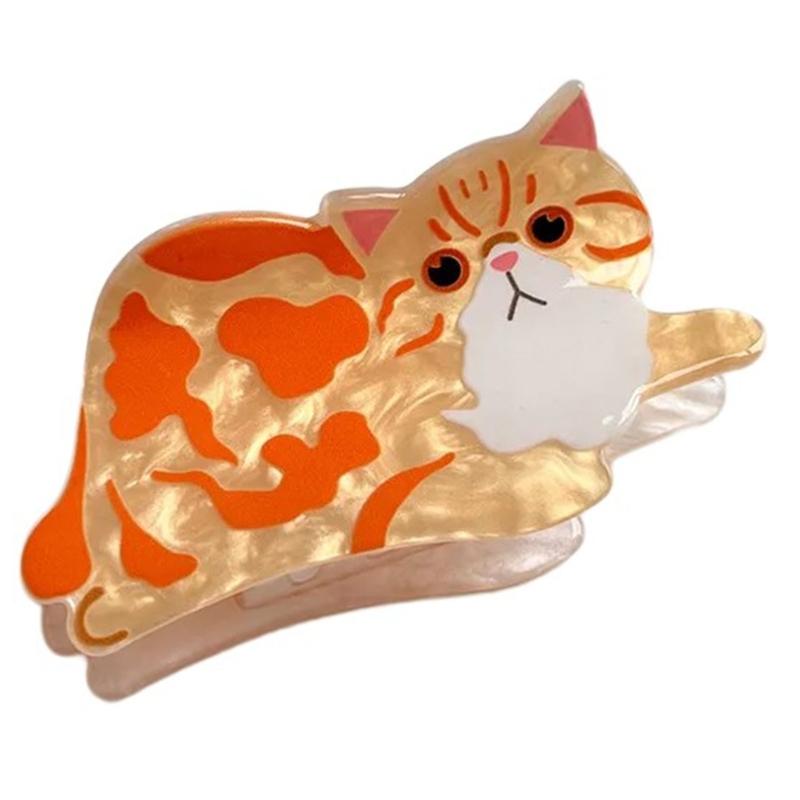 Cartoon Cats/Dogs Shape Jaw Clip Teens Ponytail Hair Claw Delicate Jaw Clip Female Makeup Taking Photo Jaw Clip Nonslip