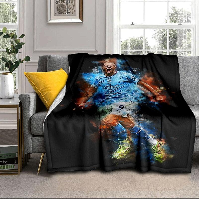Haaland's Number 9 Journey Portable Blanket/Soft Blanket Bedding Blanket Suitable for Travel Camping Living Rooms Offices Sofas Fan Gifts