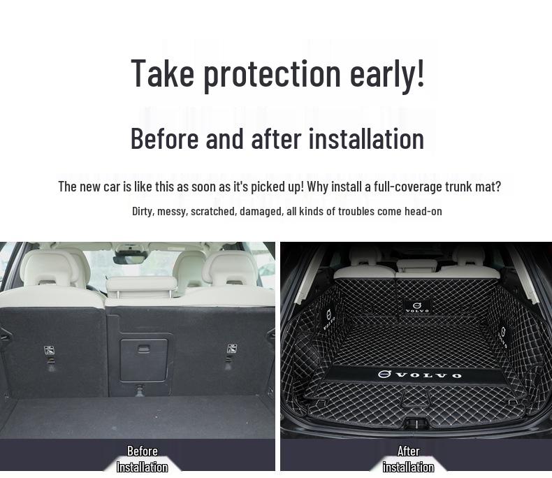 2020 Volvo XC60 Custom Rear Trunk Tail Mat