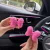 Car Hooks Cute Invisible Bow Decorations Center Console Decorations And Interior Screen Decorations