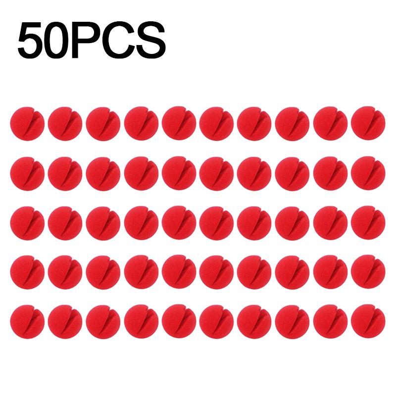 50/5pcs Red Ball Foam Clown Nose Halloween Party Cosplay Costume Circus Props Festival Make Up Clown Nose Performance Decoration