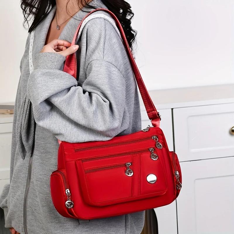 Nylon Messenger Bag Neutral Nylon Oxford Cloth Women's Shoulder Messenger Bag Middle-Aged and Elderly Leisure Bag