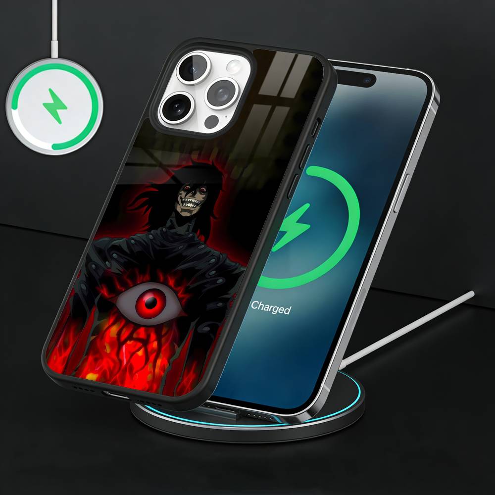 H-Hellsing Anime Cool Phone Case For iPhone17,16,15,14,13 Plus,Pro Max Magnetic For Magsafe Wireless Charging