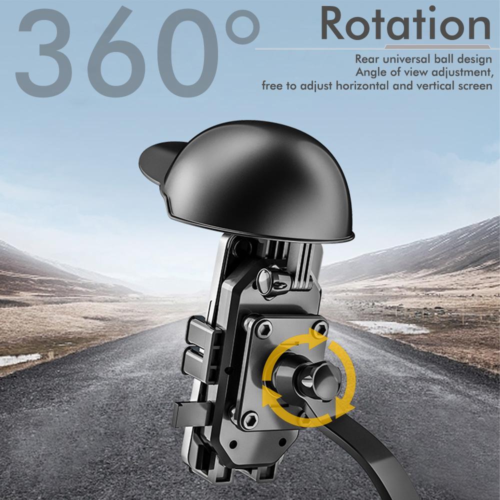 Motorbike Rainproof Octopus Mobile Phone Helmet Holder Bicycle Umbrella Phone Bracket Helmet Creative Mini Parasol Sun Shade