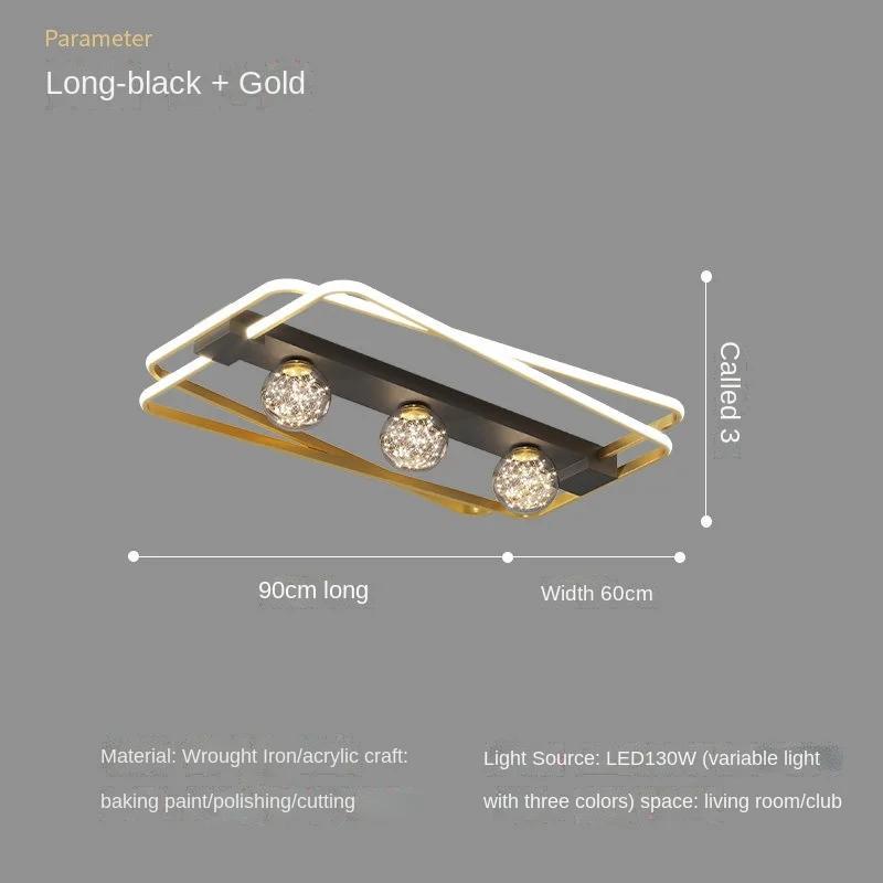 New Indoor Led Ceiling Light Modern Home Ceiling Lamp 110v 220v For Living Room Bedroom Dining Room Black&Gold Led Light